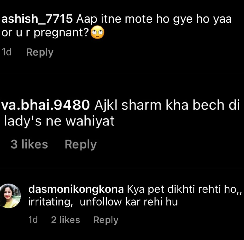 Body shaming comments on Neha Dhupia